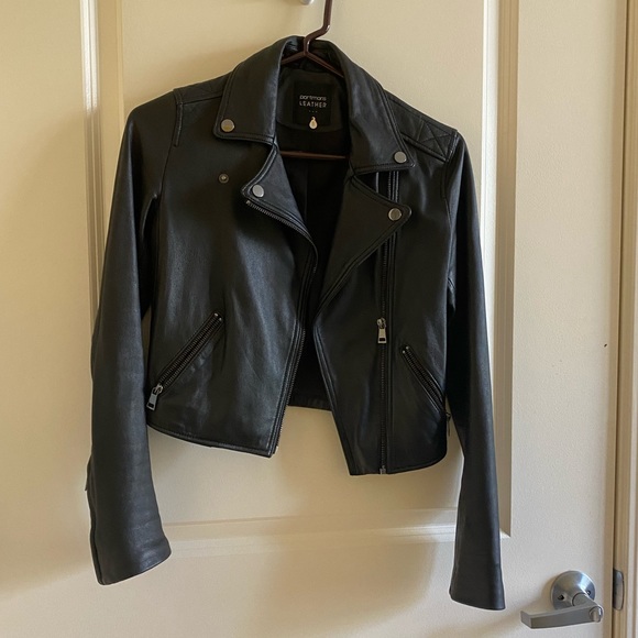 Portmans Idolise Leather Biker Jacket size S - Picture 8 of 9